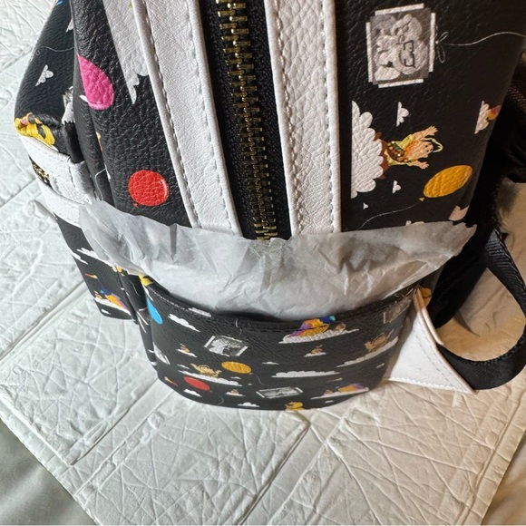 New Disney Parks Loungefly Mini Backpack Movie Up Black & White main image 8